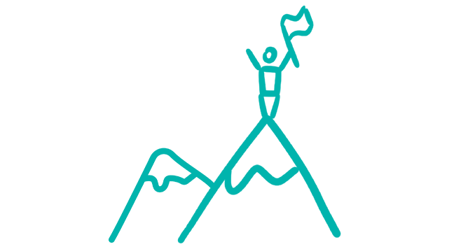 Illustration montagne bleu